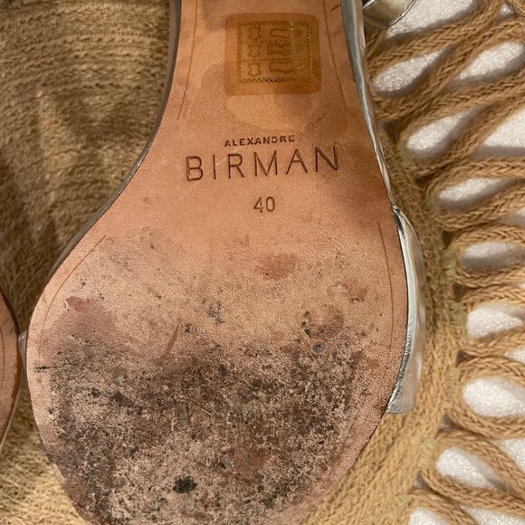 Alexandre Birman Women's Clarita Flare Block Heel Sandals Silver Size EU 40 - Picture 14 of 14